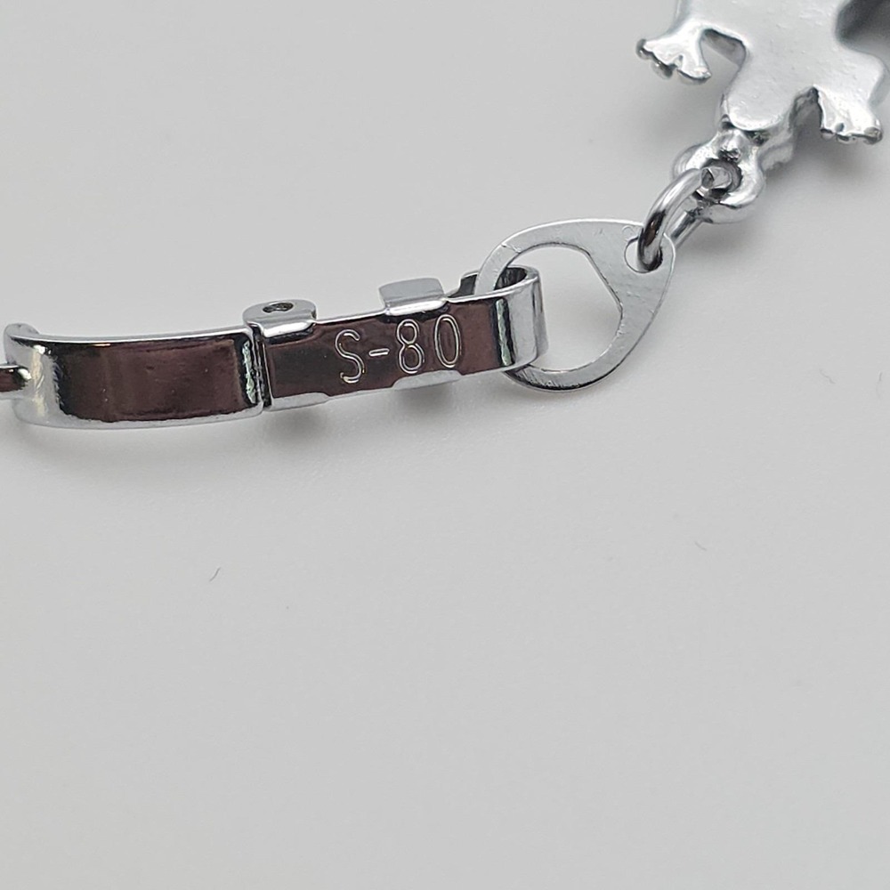 Vintage S-80 Lizard Bracelet Multi-Colored Resin Silver‎ Plate 8" FREE $HIPPING! - Picture 12 of 14